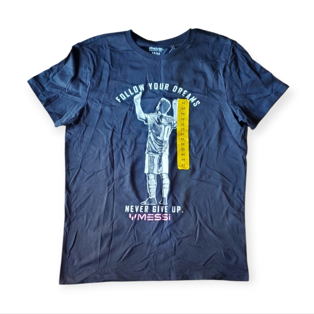 Messi Graphic Tee - Never Give Up
